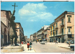 BARLETTA - ERACLIO - CORSO VITTORIO EMANUELE - COLORI VIAGGIATA 1966 - ANIMATA E VETTUTRE DìEPOCA. - Barletta