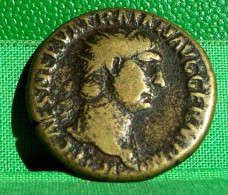 TRAJAN , DUPONDIUS , La JUSTICE ASSISE   , Vers 100  ROMAN COIN  Marcus Ulpius TRAIANUS - Die Antoninische Dynastie (96 / 192)