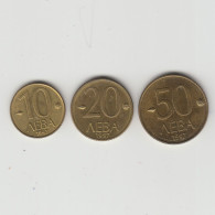 Bulgaria 10, 20, 50 Levа 1997 Coins Europe Currency Set Lot Bulgarie Bulgarien #5413 - Bulgaria