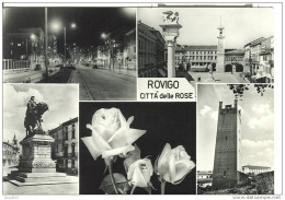 ROVIGO - CITTA DELLE ROSE -  4 VEDUTINE - B/N VIAGGIATA  1956 - - Rovigo