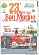 GRAQN PREMIO DI SAN MARINO - 23° -  IMOLA 2003 -  CON ANNULLO SPECIALE FIGURATO. - Imola