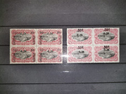 Congo Belge - 104/105 - Blocs De 4 - Surcharges D'Elisabethville - 1923 - Signés - MNH - Unused Stamps