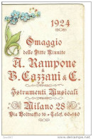 CALENDARIO  1924 - DITTA RAMPONE E CAZZANI - MILANO - ILLUSTRAZIONE - Formato Piccolo : 1921-40