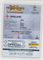 2018/19 Finals #  N. 1 Fig.  ENGLAND Squadra Nazionale - Figurine Calciatori  ADRENALYN Panini  - Perfette Condizioni - Trading Cards