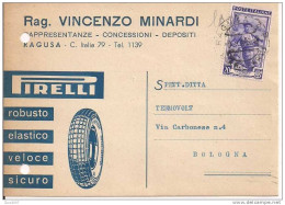 MINARDI - RAGUSA - CARTOLINA COMMERCIALE VIAGGIATA  1953 - - Ragusa