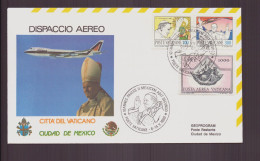 Vatican, Enveloppe Avec Cachet Commémoratif " Visite Du Pape Jean-Paul II Au Mexique " 1990 - Altri & Non Classificati