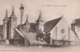 56 SAINT-CADO    PONT-LOROIS   ETEL    Le Calvaire Et L'Eglise   TB  PLAN     Env 1915   PAS COURANT - Etel