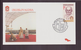 Tchécoslovaquie, Enveloppe Avec Cachet Commémoratif " Visite Du Pape Jean-Paul II " Bratislava, 1990 - Altri & Non Classificati