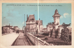 Les Ponts De Cé * Route * Le Monument Aux Morts De La Grande Guerre Et Le Château - Les Ponts De Ce