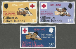 Gilbert And Ellis Islands. 1970 Centenary Of British Red Cross. MH Complete Set. SG 159-161 - Isole Gilbert Ed Ellice (...-1979)