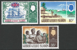 Gilbert And Ellis Islands. 1967 75th Anniversary Of The Protectorate. MH Complete Set. SG 132-134 - Islas Gilbert Y Ellice (...-1979)