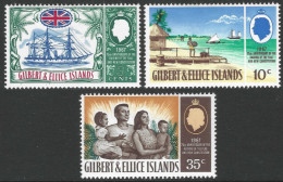 Gilbert And Ellis Islands. 1967 75th Anniversary Of The Protectorate. MH Complete Set. SG 132-134 - Isole Gilbert Ed Ellice (...-1979)