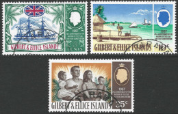 Gilbert And Ellis Islands. 1967 75th Anniversary Of The Protectorate. Used Complete Set. SG 132-134 - Îles Gilbert Et Ellice (...-1979)