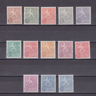 FINLAND 1954-1959, Sc# 312-323, CV $52, Arms Of Finland, MH - Unused Stamps