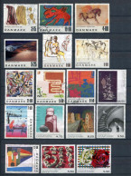 Denmark 1998-2010. 17 Different - PAINTINGS. ALL USED - Lotes & Colecciones