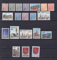 FINLAND 1968-1978, Sc# 457-470A, CV $40, Architecture, MH - Unused Stamps