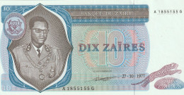 Zaïre, 10 ZAIRE  1977  P-23b   UNC - Zaïre