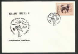 Portugal Cachet Commémoratif Expo Philatelique Jeunesse Faro Algarve 1981 Event Postmark Youth Philatelic Expo - Postembleem & Poststempel