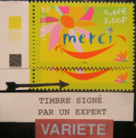 LP3203/37 - 1997 - " MERCI " - 3379a NEUF** - VARIETE >>> Sans ITVF >>> Signé CALVES Expert - Cote (2023) : 100,00 € - Neufs