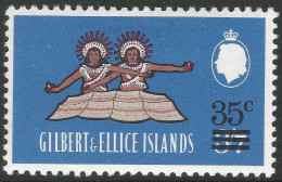 Gilbert And Ellis Islands. 1966 Decimal Overprints. 35c On 3/7 MH. SG 121 - Îles Gilbert Et Ellice (...-1979)