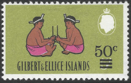 Gilbert And Ellis Islands. 1966 Decimal Overprints. 50c On 5/- MH. SG 122 - Islas Gilbert Y Ellice (...-1979)