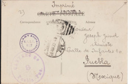 1923 - DESTINATION MEXIQUE ! - SEMEUSE Sur CP De LONS LE SAUNIER => PUEBLA - Covers & Documents