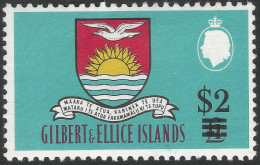 Gilbert And Ellis Islands. 1966 Decimal Overprints. $2 On £1 MH. SG 124 - Gilbert & Ellice Islands (...-1979)