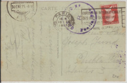 1925 - DESTINATION MEXIQUE ! - PASTEUR Sur CP De PARIS => PUEBLA - 1922-26 Pasteur