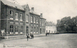 MARCINELLE  Vieille Place Animée Voyagé En 1913 - Pont-a-Celles