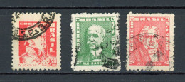 BRESIL - PERSONNAGES - N° Yvert 677+677A+678 Obli. - Used Stamps