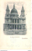 CPA Londres - St Paul's Cathedral - 14/08/1901 - Dos Non Divisé - De Margate à Bruxelles - TP 1 Penny Lilac - St. Paul's Cathedral