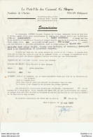 Soumission De G. Slégers De Tellin Pour Fourniture D'une Cloche De 775 Kg à Oleye (Waremme) Datée Du 22 Mai 1950 - Old Professions