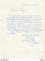 Courrier Du Trésorier Du Conseil De Fabrique D'Oleye  Adressée à Slégers Fondeur De Cloches à Tellin Mai 1963 - Petits Métiers