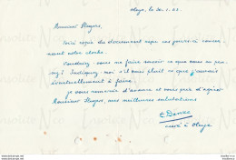 Courrier Adressé à Slégers Par L'abbé Danze Transmission Copie Du Courrier Adressé Au Ministre 29/01/1962 - Ambachten