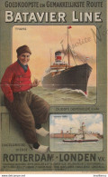 Rare Publicité Batavier Line - Rotterdam-Londen (Londres) - Editions Van Leer Rotterdam - 1912 - Autres & Non Classés