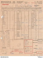 Facture De La Brasserie De Dinant (Anc Laurent & Stevenart) Adressée Au Marché Couvert Datée Du 18/12/74 - Petits Métiers