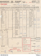 Facture De La Brasserie De Dinant (Anc Laurent & Stevenart) Adressée Au Marché Couvert Datée Du 11/12/74 - Straßenhandel Und Kleingewerbe