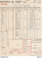 Facture De La Brasserie De Dinant (Anc Laurent & Stevenart) Adressée Au Marché Couvert Datée Du 04/12/74 - Straßenhandel Und Kleingewerbe