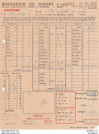 Facture De La Brasserie De Dinant (Anc Laurent & Stevenart) Adressée à L'Hôtel Du Centre Datée Du 24/12/74 - Petits Métiers