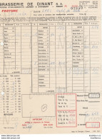 Facture De La Brasserie De Dinant (Anc Laurent & Stevenart) Adressée à L'Hôtel Du Centre Datée Du 11/12/74 - Straßenhandel Und Kleingewerbe