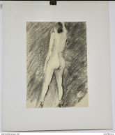 Gill Moss - Nu Féminin Signé Et Daté 1981 - Crayon Et Fusain - - Drawings