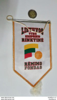 Fanion Basketball Lituanie Lietuvos Vyro Krepsinio Rinktiné Remimo Fondas - Abbigliamento, Souvenirs & Varie