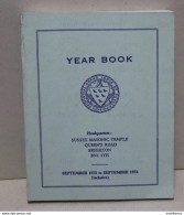 Year Book Sussex Masonic Temple September 1973 To September 1974 - 311 Pages - Spiritualismus