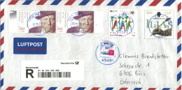 [C3] 45481 Mühlheim 2023 - Jean Gabin - Weihnacht - Johann Heinrich Voss - 3c - Reko > Österreich - Enveloppes Privées - Oblitérées