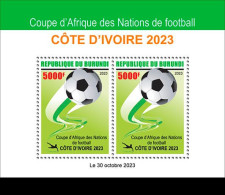 BURUNDI 2023 SHEET 2V - FOOTBALL SOCCER AFRICA CUP OF NATIONS IVORY COAST COTE D' IVOIRE - MNH - Copa Africana De Naciones