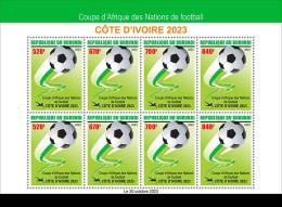 BURUNDI 2023 SHEET 8V - FOOTBALL SOCCER AFRICA CUP OF NATIONS IVORY COAST COTE D' IVOIRE - MNH - Africa Cup Of Nations