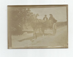 Photographie 85 Vendée Brétignoles Sur Mer Route Calèche Attelage Cheval Photo 9x6,4 Cm Env - Orte