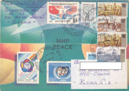 RADIO TOWER, PALACES, STAMPS ON PEACE SPECIAL COVER, 2005, RUSSIA - Brieven En Documenten