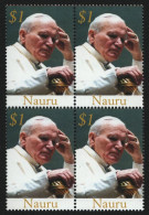 Nauru 2005 - Mi-Nr. 593 ** - MNH - 4er-Block - Papst Johannes Paul II - Nauru