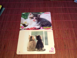 Cats 2 Nice Metrocards Used Rare - Gatos